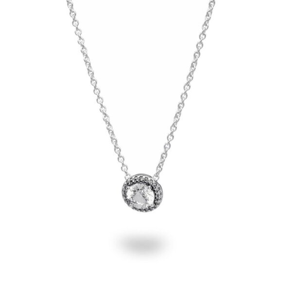 Pandora Sterling Silver Round Halo Necklace - Picture 4 of 11